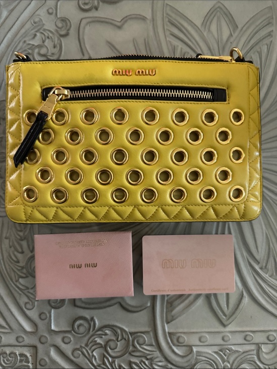 Miu Miu Handbags - Miu Miu Nappa Vele Clutch